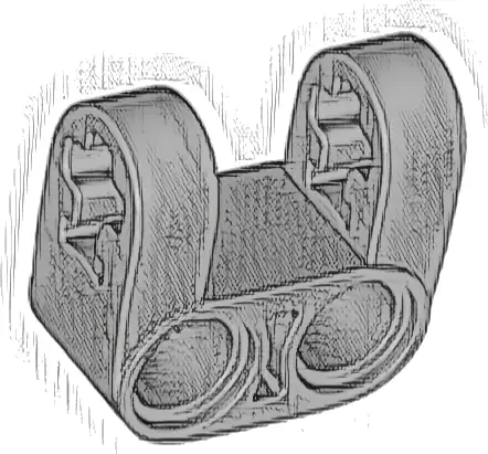 Technic, Axle and Pin Connector Perpendicular Double Split, Reinforced Sides