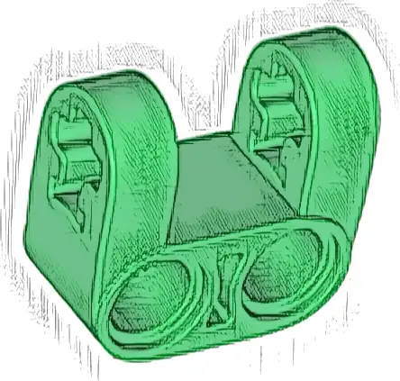 Technic, Axle and Pin Connector Perpendicular Double Split, Reinforced Sides