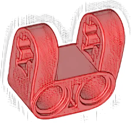 Technic, Axle and Pin Connector Perpendicular Double Split, Reinforced Sides