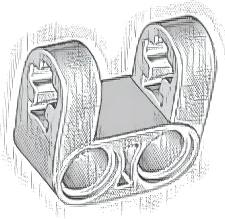 Technic, Axle and Pin Connector Perpendicular Double Split, Reinforced Sides