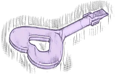 Tile Remover Key with Heart and Screwdriver Ends