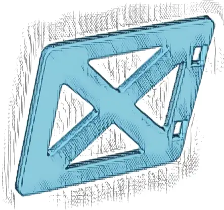 Duplo Door / Window Pane 1 x 4 x 3 with 4 Panes Cross Bars