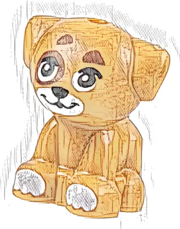 Dog, Friends, Puppy, Standing, Small with White Muzzle and Paws, and Reddish Brown Spots Pattern