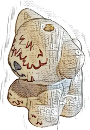 Dog, Friends Style, Puppy, Standing, Small with Black Nose and Mouth, Reddish Brown Hair over Eyes Pattern (Pali)