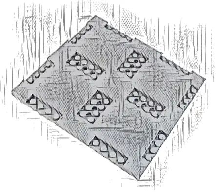 Brick, Modified 16 x 16 x 2/3 with 1 x 4 and 2 x 4 Indentations