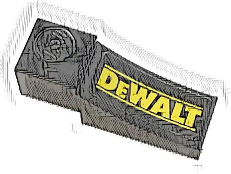 Arch 1 x 3 Inverted with Yellow DeWALT Logo Pattern Model Left Side (Sticker) - Set 76919