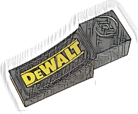 Arch 1 x 3 Inverted with Yellow DeWALT Logo Pattern Model Right Side (Sticker) - Set 76919