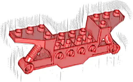 Vehicle, Base 2 x 10 with 4 Pin Holes (Quad Bike Half)