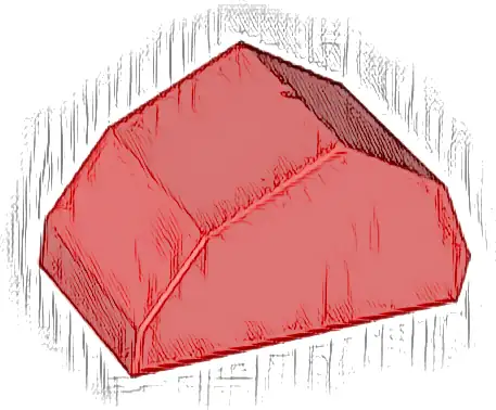 Duplo, Brick 4 x 2 x 2 Slope with 6 Faces