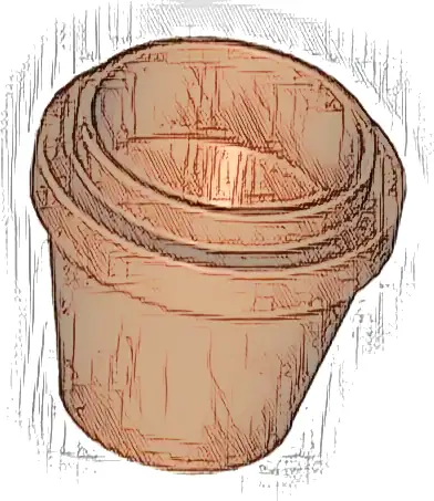 Container, Flowerpot with Groove on Top