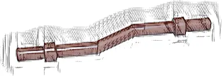 Bar   6L with Stop Rings, Bent