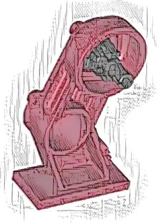 Large Figure Leg Right with Black Rotation Joint Pin