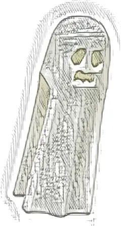 Część LEGO® 7103 Minifigurka, nakrycie głowy kaptur, zjawa z falującymi ustami, otworem na górze