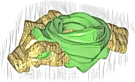 Minifigure Armor Shoulder Pads and Scarf with Molded Pearl Gold Dragon Head, Tail and Scabbard for 2 Katanas Pattern