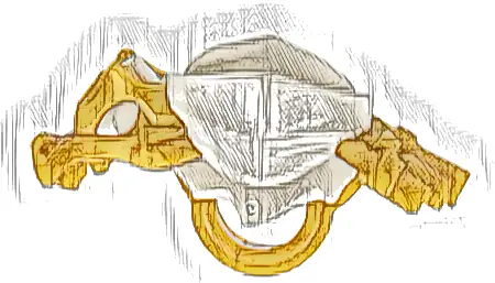 Minifigure Armor Shoulder Pads and Scarf with Molded Pearl Gold Dragon Head, Tail and Scabbard for 2 Katanas Pattern