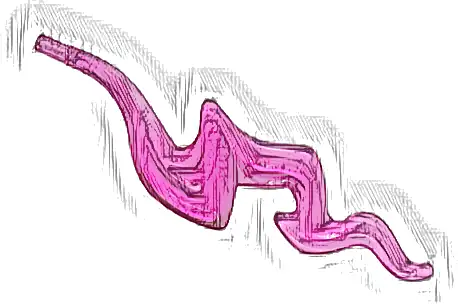 Wave Rounded Squiggly with Bar End (Flame)