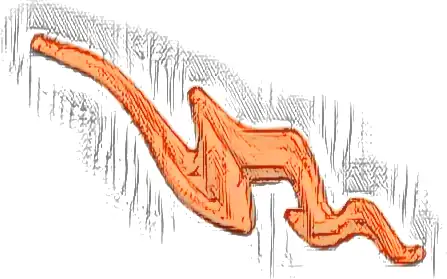 Wave Rounded Squiggly with Bar End (Flame)