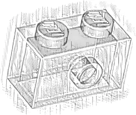 Brick, Modified 1 x 2 with Stud on Side without Bottom Stud Holder