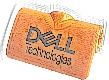 Technic, Panel Curved 2 x 3 x 1 with Black 'DELL Technologies' Pattern (Sticker) - Set 42141