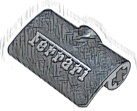 Technic, Panel Curved 2 x 3 x 1 with Silver 'Ferrari' Pattern