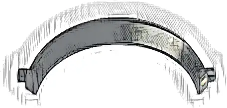 Technic, Panel Car Mudguard Arched 13 x 2 x 5 Half Circle with Orange and Yellow Blinker Light Pattern Model Right Side (Sticker) - Set 42126