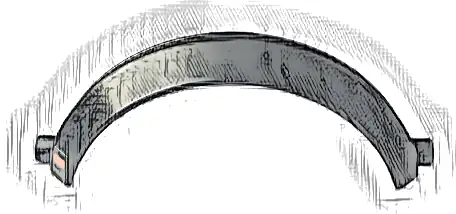 Technic, Panel Car Mudguard Arched 13 x 2 x 5 Half Circle with Red Taillight Pattern Model Right Side (Sticker) - Set 42126