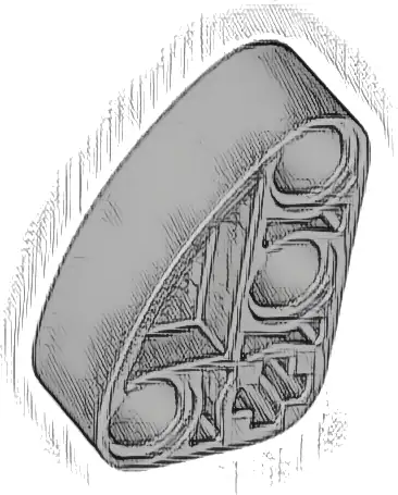 Technic, Liftarm, Modified L-Shape Quarter Ellipse Thick 2 x 3