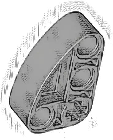 Technic, Liftarm, Modified L-Shape Quarter Ellipse Thick 2 x 3