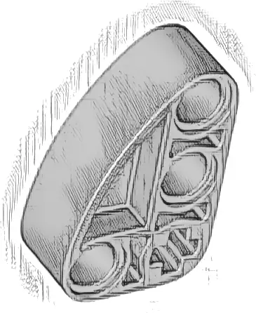 Technic, Liftarm, Modified L-Shape Quarter Ellipse Thick 2 x 3