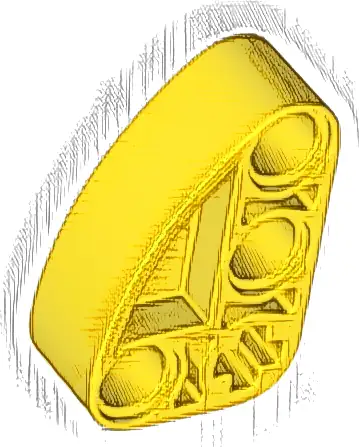 Technic, Liftarm, Modified L-Shape Quarter Ellipse Thick 2 x 3