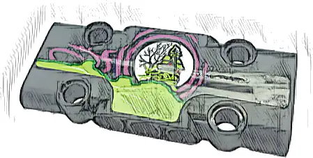 Technic, Panel Plate 3 x 7 x 1 with Black House and Tree, Lime Roof and Magenta Circles Pattern Model Right Side (Sticker) - Set 42118