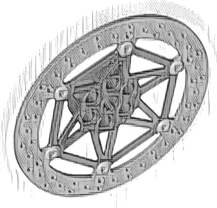 Technic, Steering Brake Disk 8 x 8 with Black Center Pattern