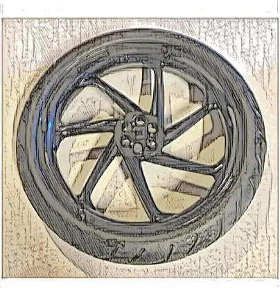 Wheel 107.1mm D. x 24mm Motorcycle with Black Tire 132.6mm D. x 27mm Motorcycle Racing Tread Narrow (71720 / 71721)