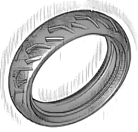 Tire 139mm D. x 37mm Motorcycle Racing Tread