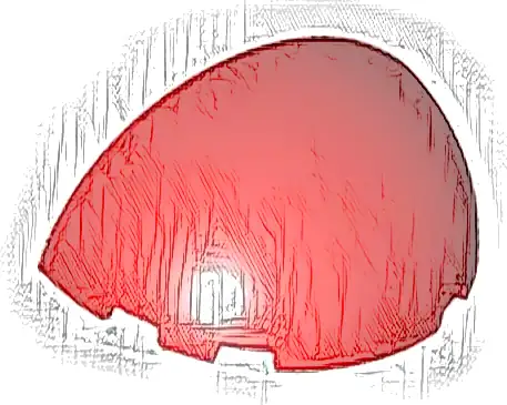 Windscreen 3 x 6 x 2 1/3 Quarter Sphere