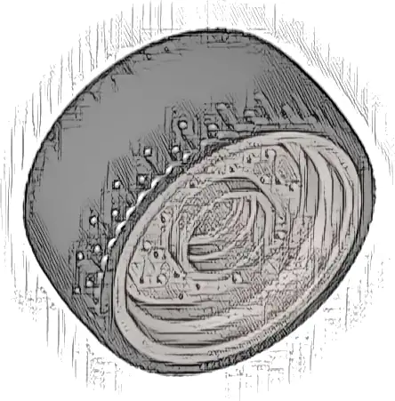 Wheel 24 x 12 with Pin Hole with Molded Black Hard Rubber Tire Pattern