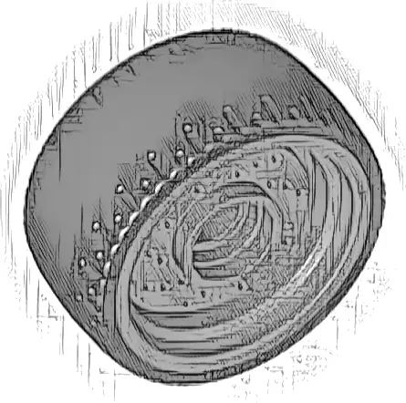 Wheel 24 x 12 with Pin Hole with Molded Black Hard Rubber Tire Pattern