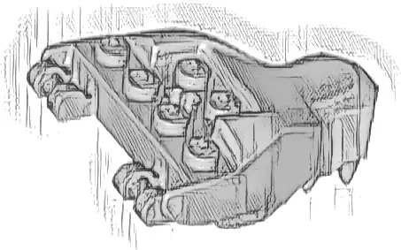 Dragon Head (Ninjago) Jaw with 2 Bar Handles on Back