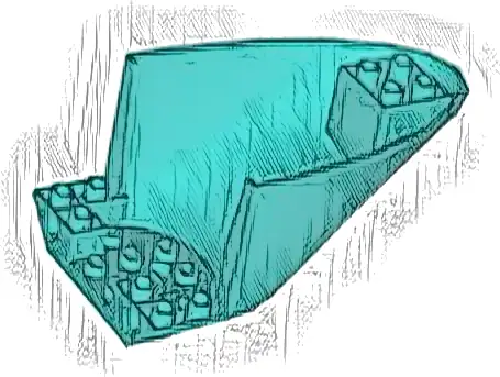 Aircraft Fuselage Aft Section Curved Bottom 6 x 10 with 2 Pin Holes