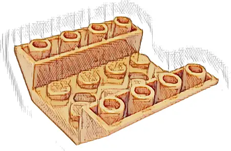 Slope, Inverted 45 4 x 4 Double with 2 Holes