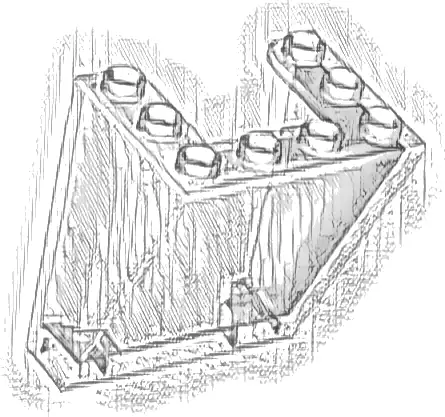 Windscreen 3 x 4 x 4 Inverted, Rounded Top Corners, Cutout Bottom Corners