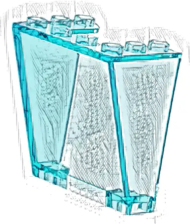 Windscreen 3 x 4 x 4 Inverted, Rounded Top Corners, Cutout Bottom Corners