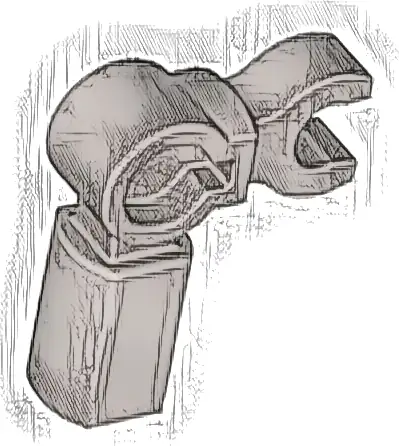 Bar Holder with Clip Angled (Arm Mechanical)