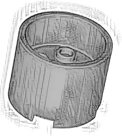 Brick, Round 3 x 3 x 2 with Recessed Center and Axle Hole