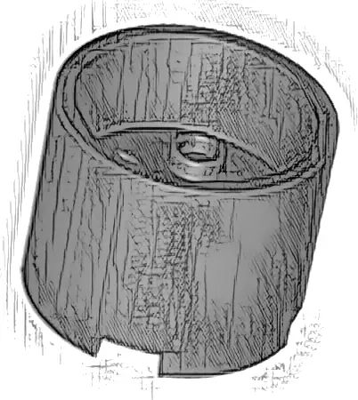 Brick, Round 3 x 3 x 2 with Recessed Center and Axle Hole