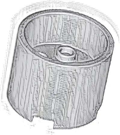 Brick, Round 3 x 3 x 2 with Recessed Center and Axle Hole