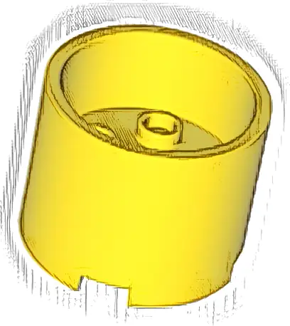Brick, Round 3 x 3 x 2 with Recessed Center and Axle Hole