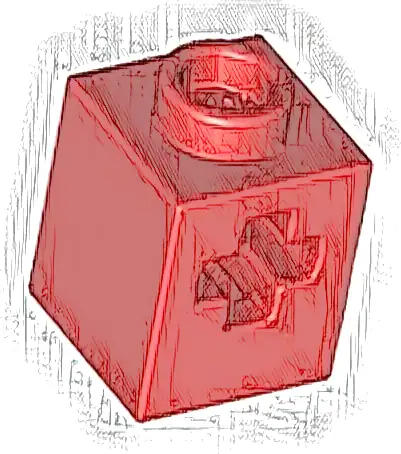 Technic, Brick 1 x 1 with Axle Hole