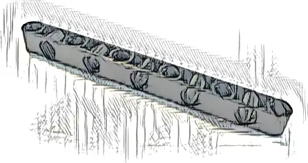 Technic, Liftarm, Modified Perpendicular Holes Thick 1 x 11