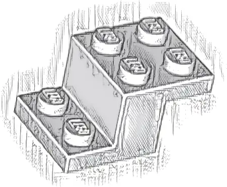 Bracket 3 x 2 x 1 1/3 with Bottom Stud Holder